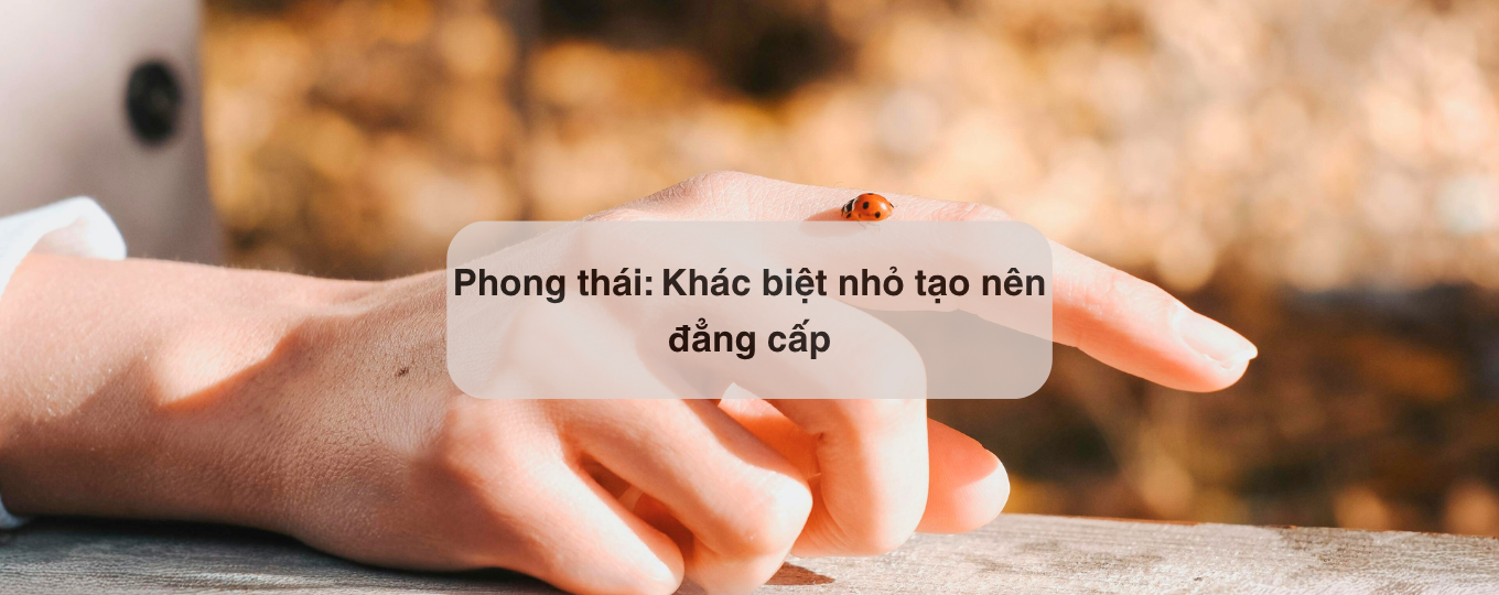 Phong thái: Khác biệt nhỏ tạo nên đẳng cấp